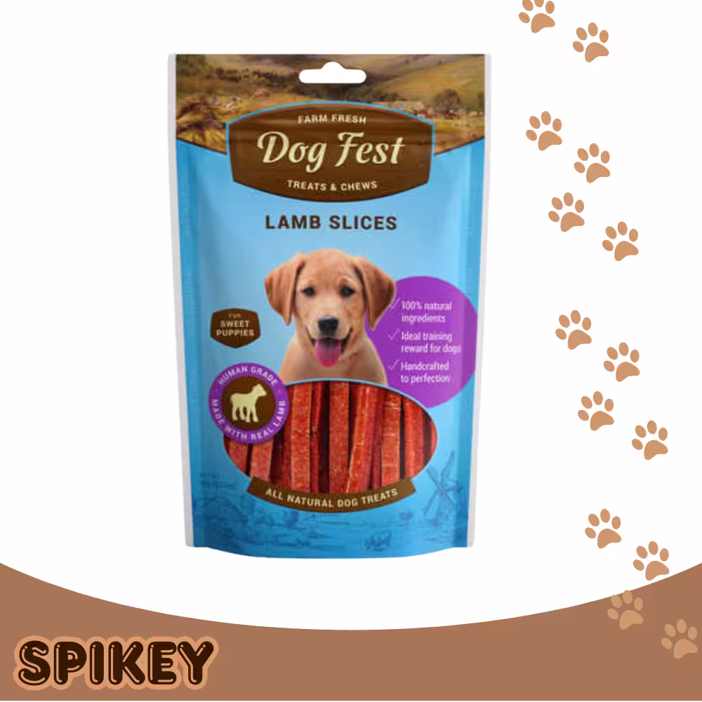 Dog fest חטיף רצועות כבש לגורים 90 גרם