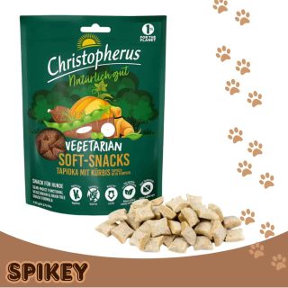 Christopherus חטיף צמחוני רך לכלב בטעם טפיוקה דלעת 125 גרם