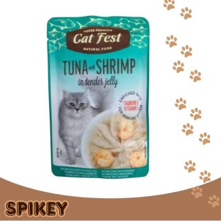CAT FEST פאוץ' לחתולים בטעם טונה ושרימפס 70 גרם