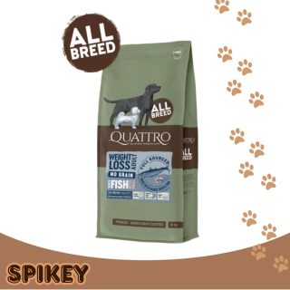 QUATTRO גריין פרי דג לבן וקריל דיאטטי לכלב בוגר 3 ק"ג
